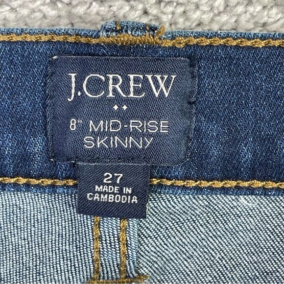 J. Crew Factory Jeans Women's 27 Skinny Mid Rise Dark Wash Denim Preppy - Picture 5 of 12
